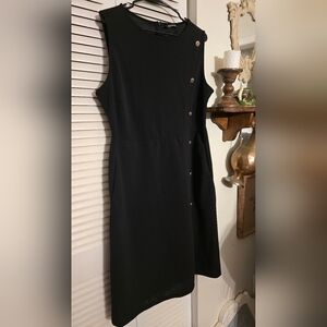 Bloomchic Black Sleeveless Sheath Mini Dress